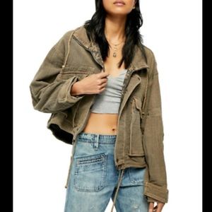 Free People Eyes on You Jacket Oak Size X Large